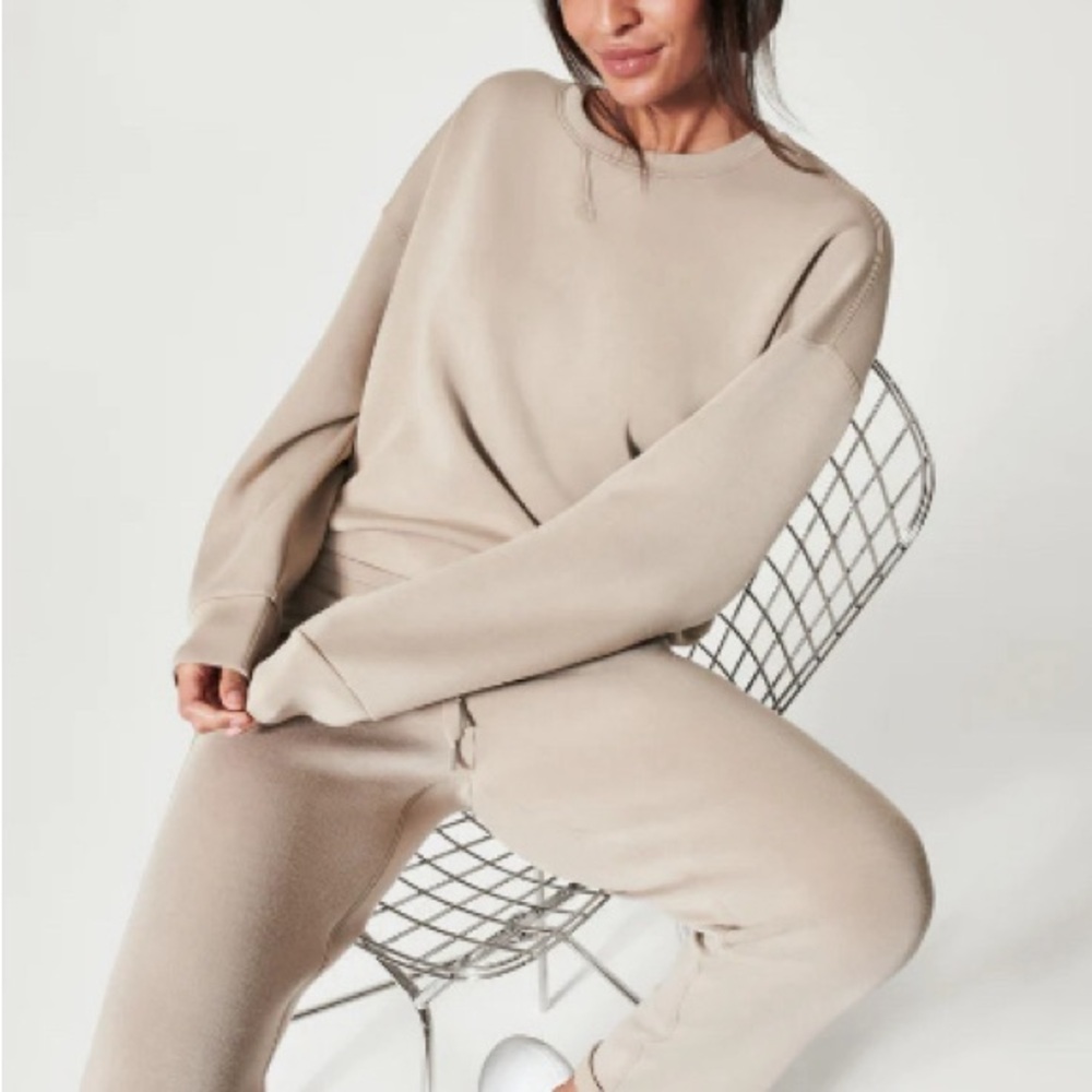 SPANX Women's Crew Neck Sweater - Beige